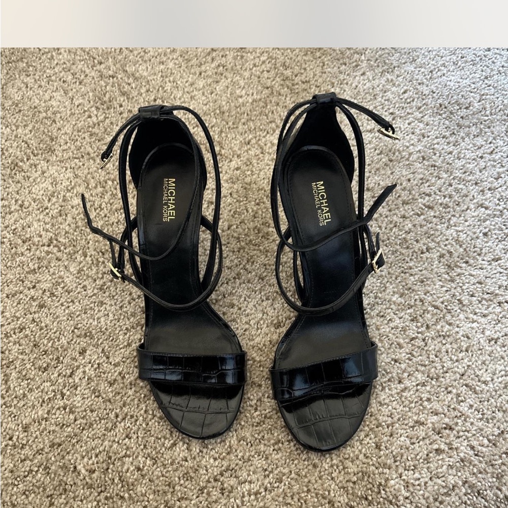 Michael Kors Black Strappy Heels